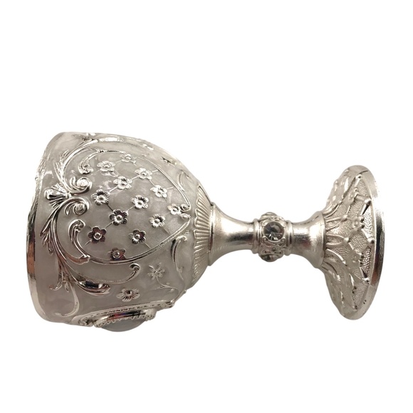 Vintage Metal Shot Glass Small Silver Goblet Gift Idea Home Decor - Picture 4 of 7